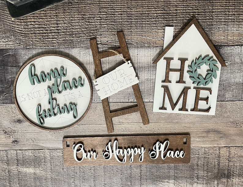 Our Happy Home Interchangeable Signs For Wagon/Shelf Sitter