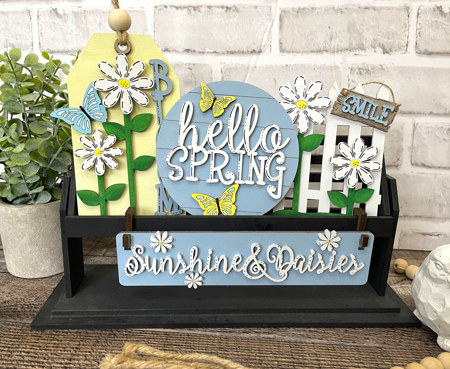 Sunshine And Daisies Interchangeable Signs For Wagon/Shelf Sitter