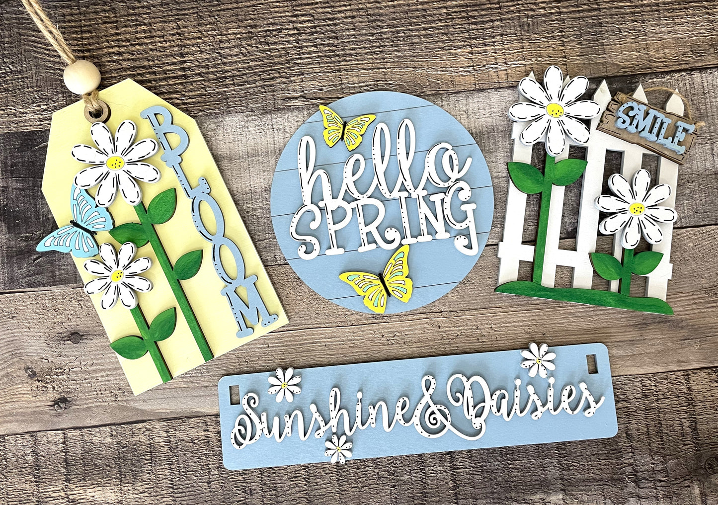 Sunshine And Daisies Interchangeable Signs For Wagon/Shelf Sitter