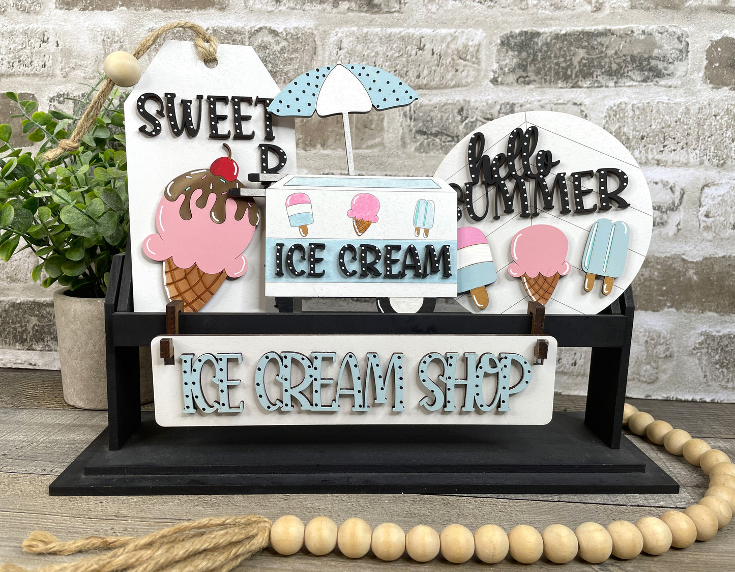 Ice Cream Shop Interchangeable For Wagon/Shelf Sitter