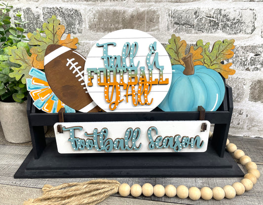 Fall And Football Interchangeable Signs For Wagon/Shelf Sitter