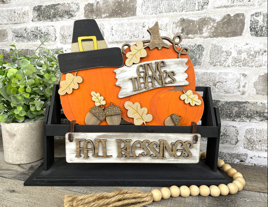 Interchangeable Fall Blessings Signs For Wagon/Shelf Sitter
