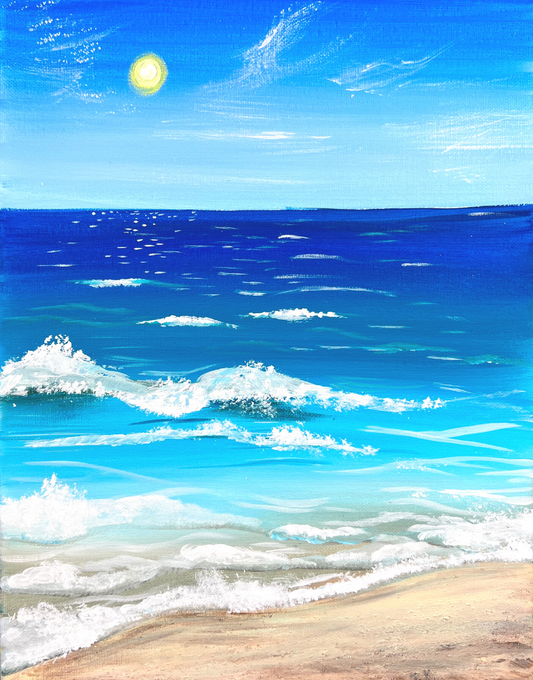 Beach Day Step By Step Painting Tutorial