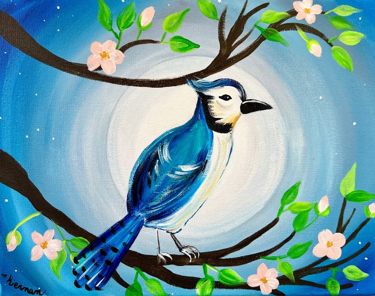 Blue Jay Step By Step Painting Tutorial