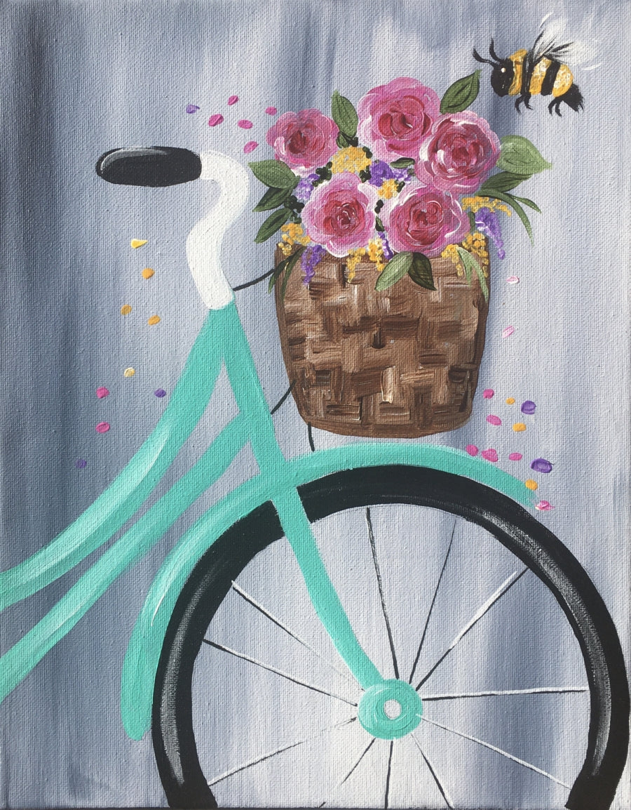 Spring Bike Step By Step Painting Tutorial