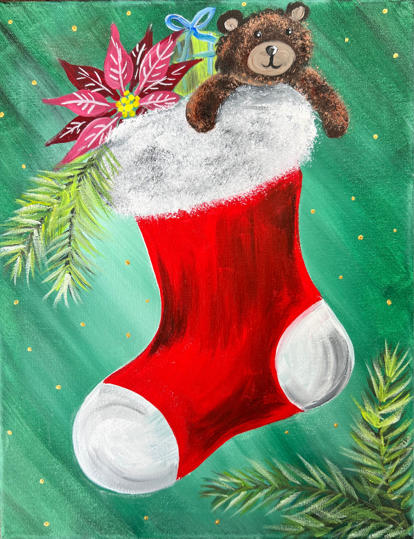 Christmas Stocking Step By Step Painting Tutorial