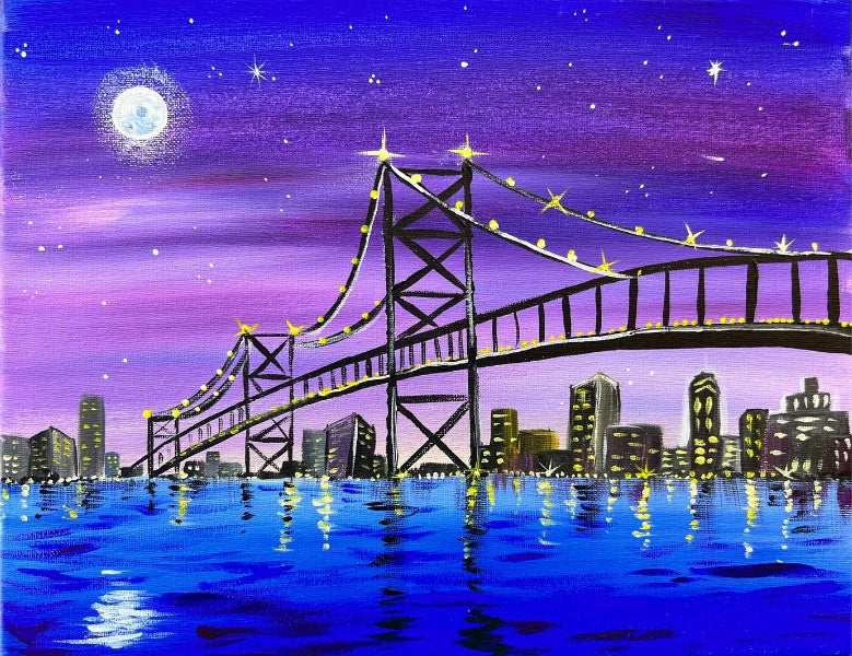 City Bridge Step By Step Painting Tutorial