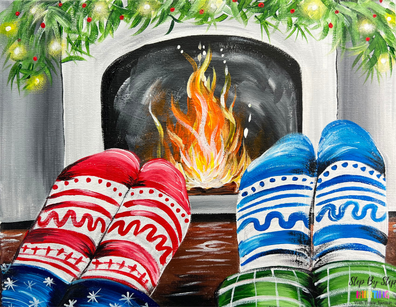 Fireplace Besties Step By Step Painting Tutorial