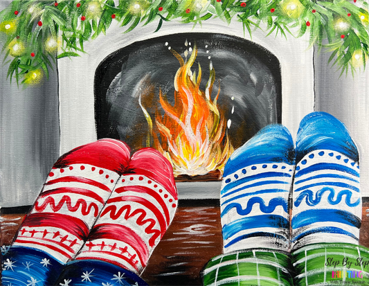 Fireplace Besties Step By Step Painting Tutorial