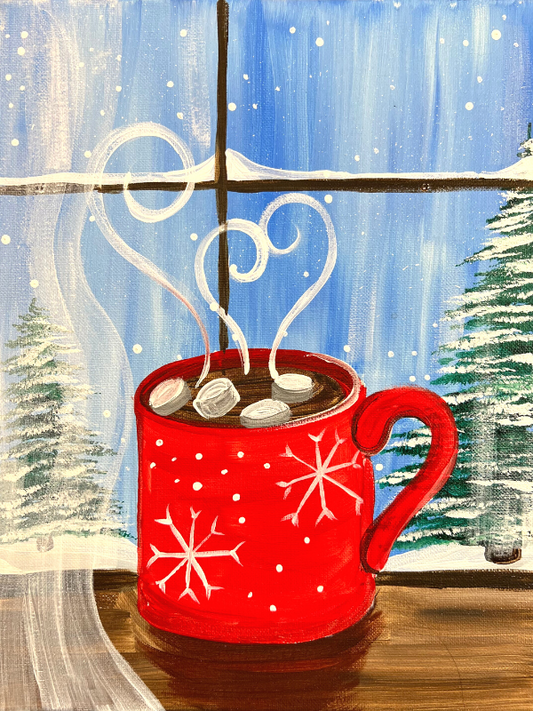 Hot Cocoa Step By Step Painting Tutorial