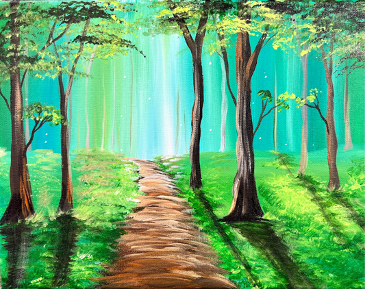 Into The Forest Step By Step Painting Tutorial