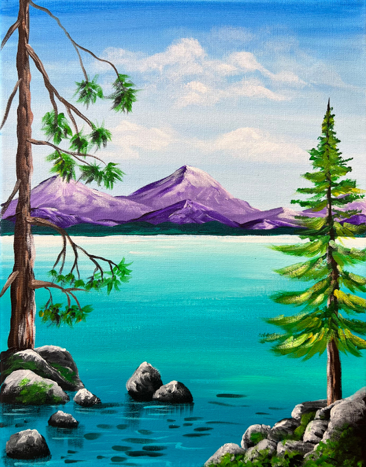 Lake Tahoe Step By Step Painting Tutorial