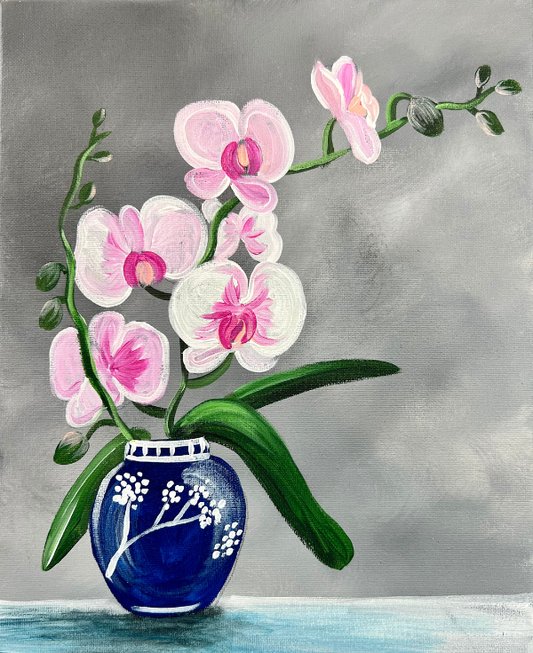 Orchids Step By Step Painting Tutorial