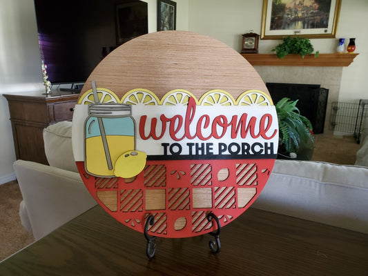 DIY 14" Welcome To The Porch Sign