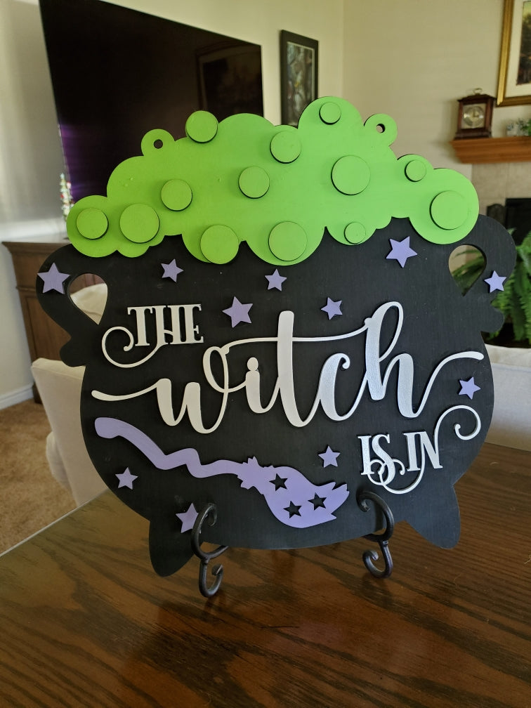 DIY 14" The Witch Is In Sign