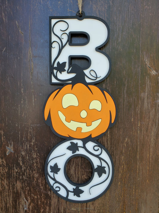 DIY 17" Halloween Boo Sign