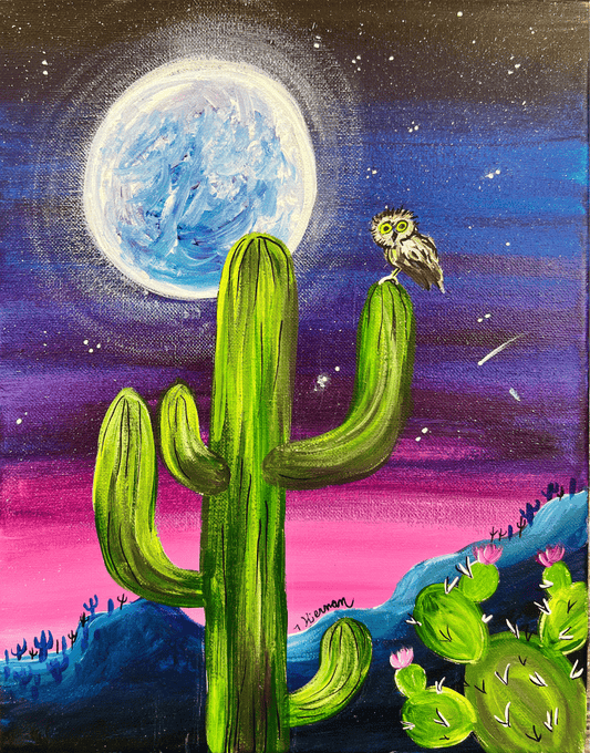 Night Owl Step By Step Painting Tutorial
