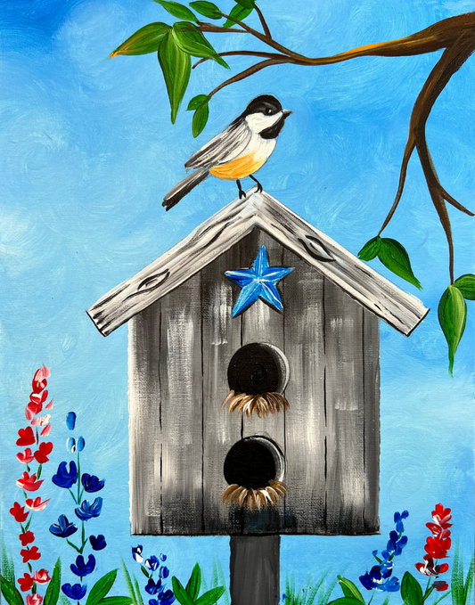 Summer Birdhouse Step By Step Painting Tutorial