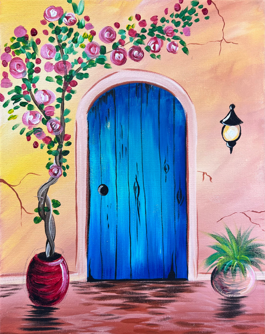 The Tuscan Blue Door Step By Step Painting Tutorial