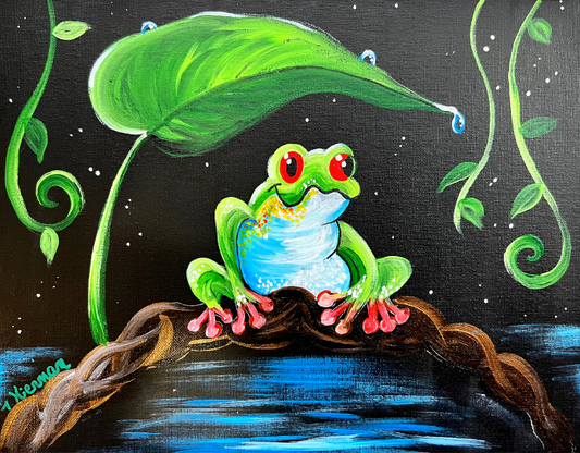 Tree Frog Step By Step Painting Tutorial
