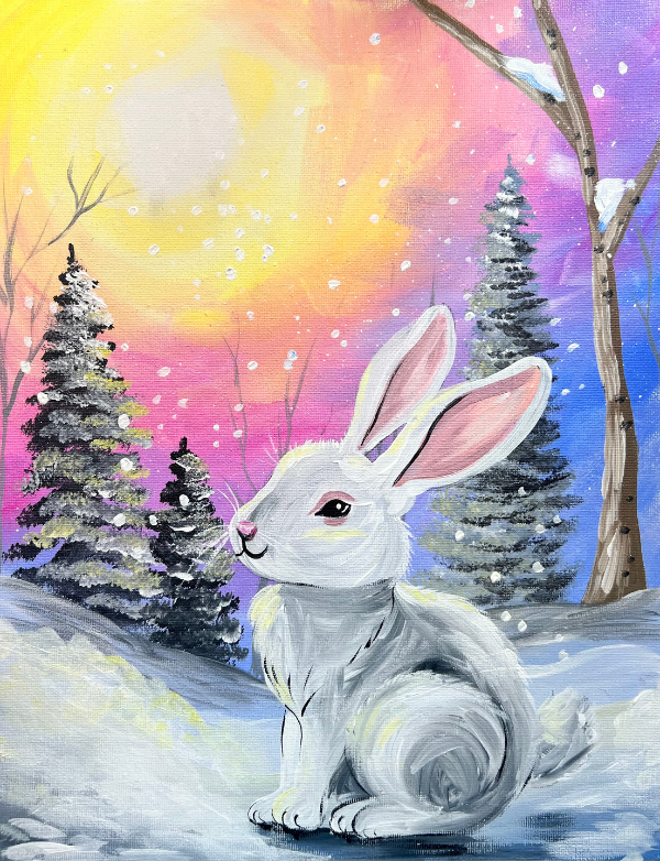 Winter's Glow Step By Step Painting Tutorial