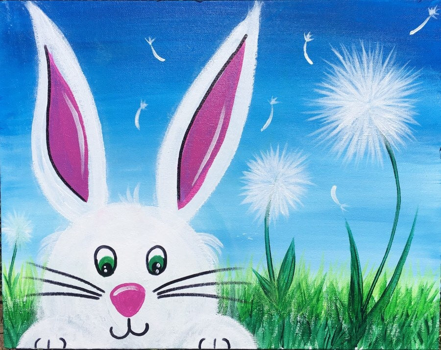 Easter Bunny Step By Step Painting Tutorial
