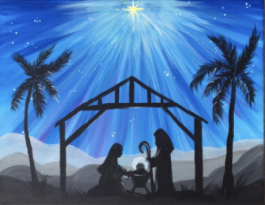 Nativity Scene Step By Step Painting Tutorial