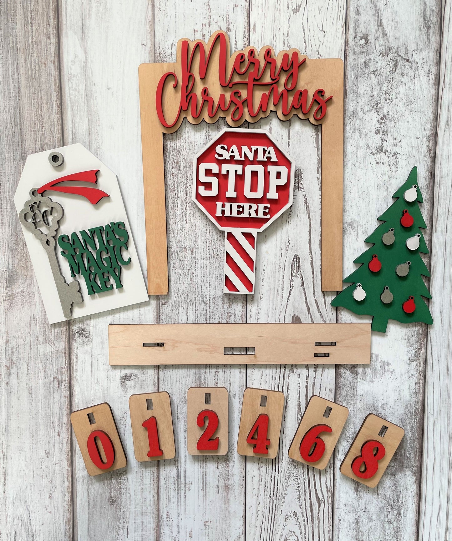 Christmas Countdown Interchangeable Signs For Wagon/Shelf Sitter