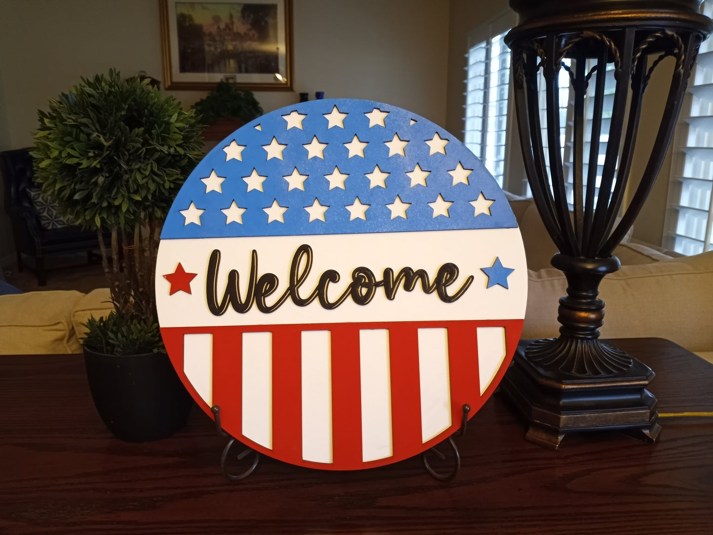 DIY 14" 4th Of July Sign