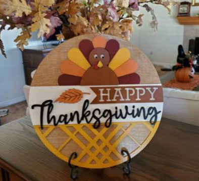 DIY 14" Happy Thanksgiving Sign