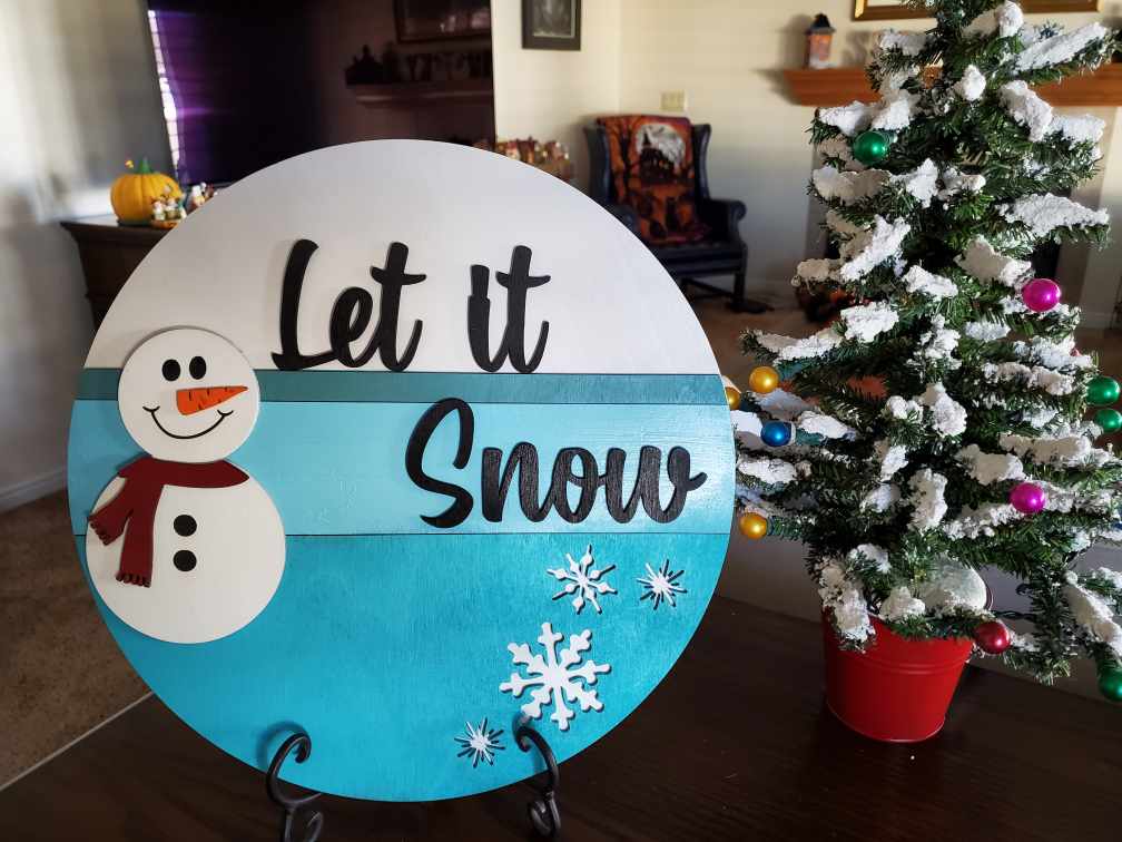 DIY 14" Let It Snow Light Sign