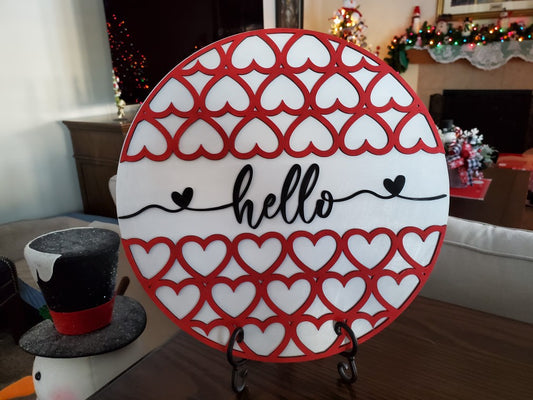 Hello Valentines DIY 14" Sign