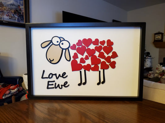 DIY Love Ewe Valentines (wood sign not included)