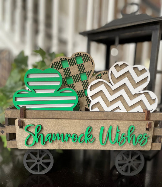 Shamrock Wishes Interchangeable For Wagon/Shelf Sitter