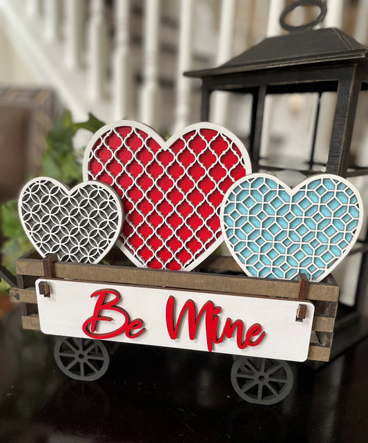 Be Mine Valentines Interchangeable For Wagon/Shelf Sitter