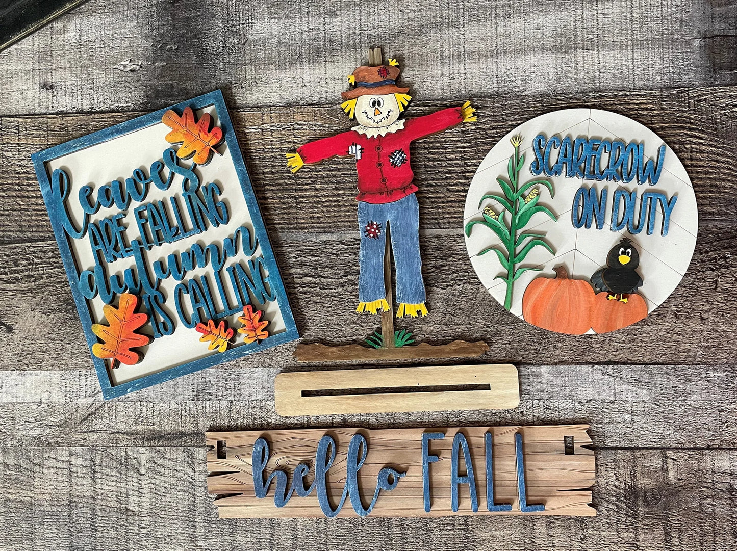 Fall Interchangeable Signs For Wagon/Shelf Sitter