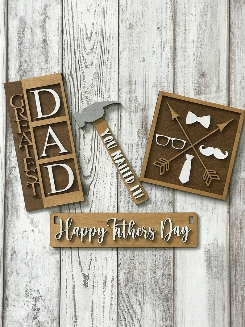 Fathers Day Interchangeable Signs For Wagon/Shelf Sitter