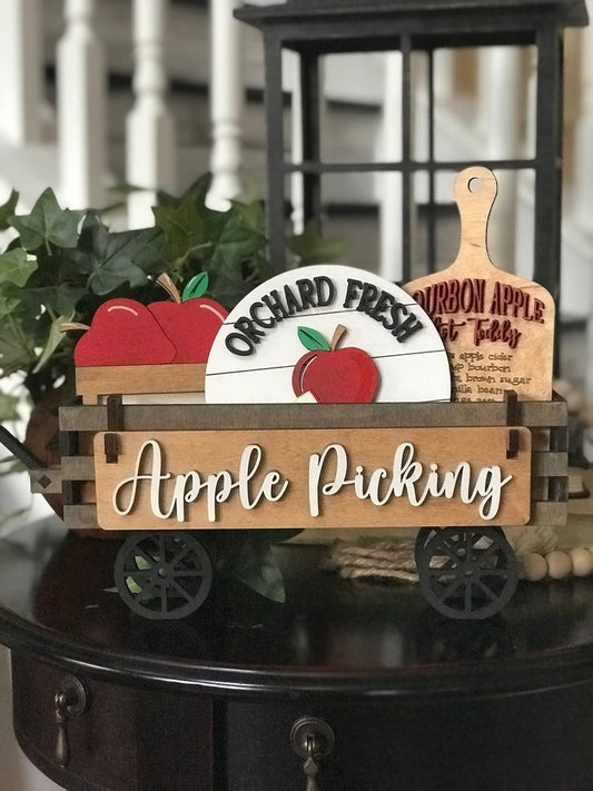 Apple Picking Interchangeable Signs For Wagon/Shelf Sitter