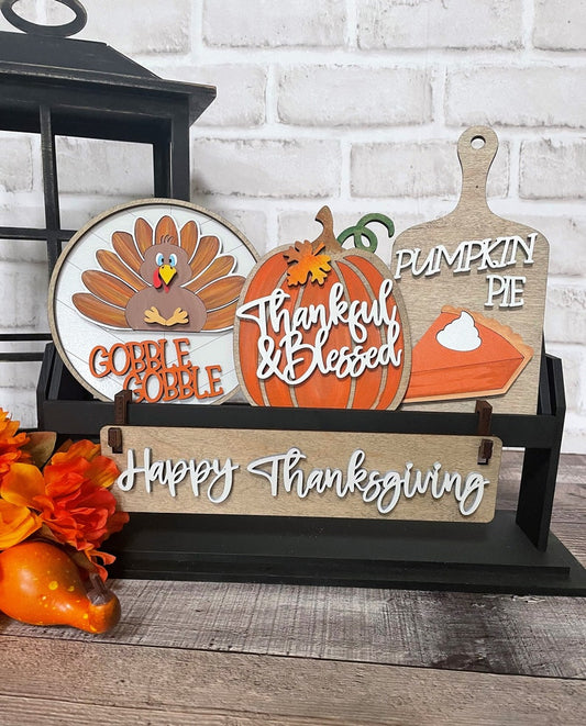 Thanksgiving Interchangeable Signs For Wagon/Shelf Sitter